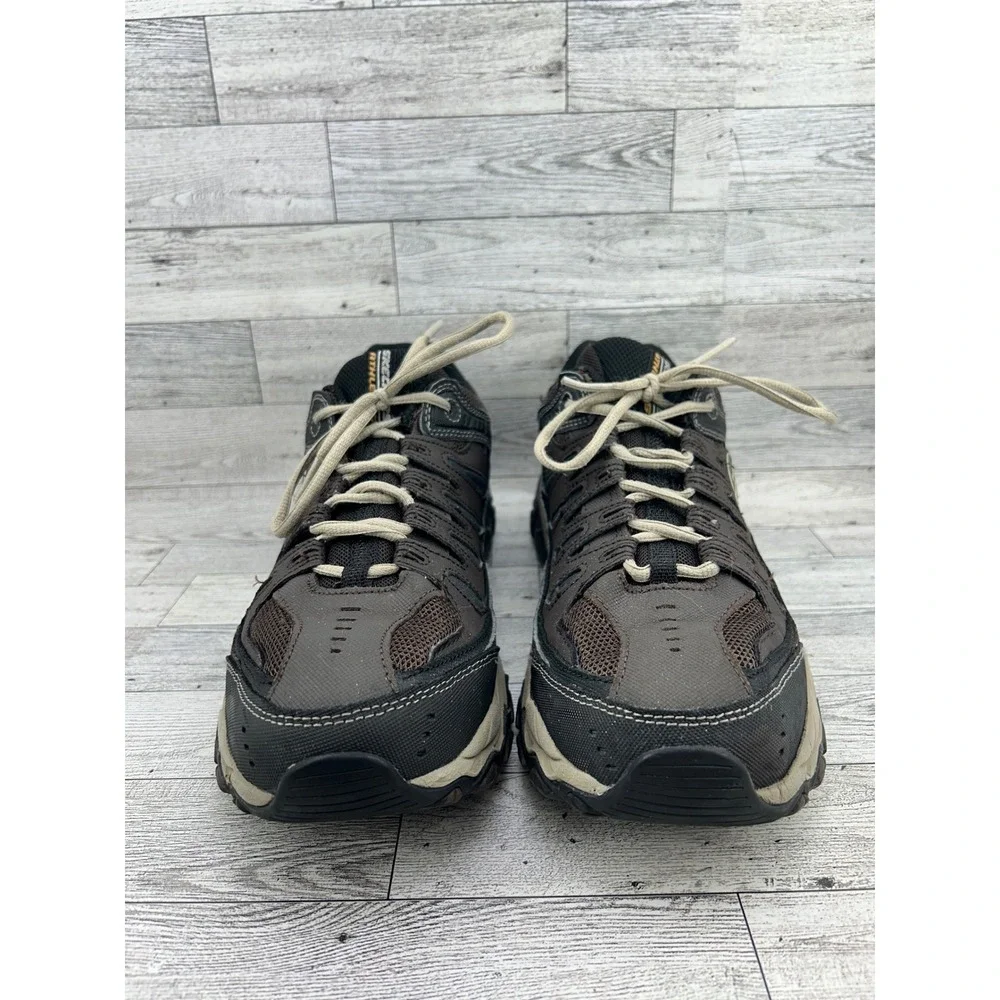 Skechers Men After Burn Memory Foam Brown Taupe Sneakers 50125 Size 12‎
